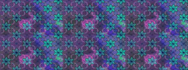 Desen, çizim, çiçek sınırı. Eski moda arka plan. Raster illüstrasyonu. Kıvırcık, parlak örgü. Çiçek çelengi. Güzel, pürüzsüz kumaş, tuval..