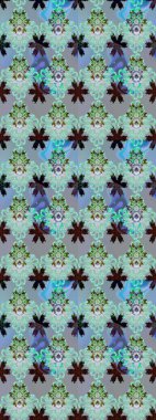 El çizimi. Güzel kumaş deseni. Çiçekler, dallar, bitkiler ve çiçekler. Raster illüstrasyonu.