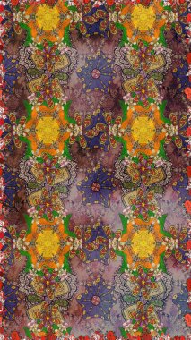 Yumuşak, bahar çiçekleri kahverengi ve gri renklerde. Yaprak ve çiçeklerin suluboya resimleri, kahverengi ve gri renkler üzerine çizimler. Raster illüstrasyonu.