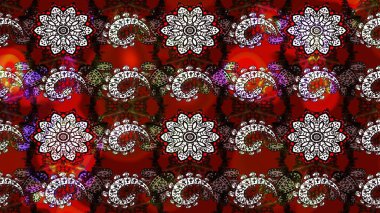 Raster illüstrasyonu. Flower eskiz arka planı. Şatafatlı bahar bahçesi dokusu. Çiçek deseni.