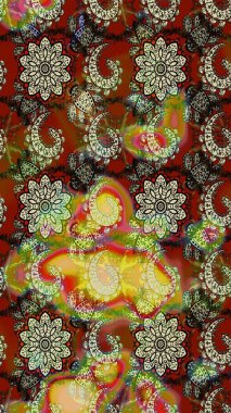 Düz Çiçek Elementleri Tasarımı. Modaya uygun kumaş deseni. Sevimli çiçek raster deseni. Renkli Yaz Teması çizim şablonu.