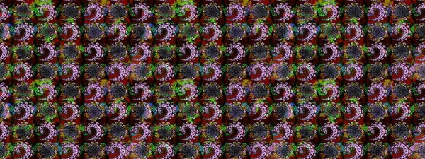 Küçük çiçekte güzel bir desen. Motley illüstrasyonu. Küçük renkli çiçekler. Siyah ve kahverengi çiçekli bahar çiçekleri. Moda baskıları için zarif bir şablon.