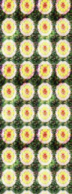 Robot resim. Küçük çiçekteki sevimli çiçek deseni. Raster illüstrasyonu.