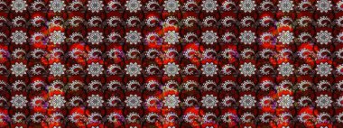Kahverengi ve kırmızı renkte çiçekli çiçek deseni. Suluboya tarzında kahverengi ve kırmızı renkte çiçekler.