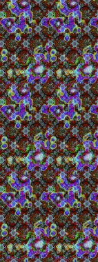 Çiçekli karalama şeklinde Raster çiçek deseni. Yumuşak, yaz çiçekleri kahverengi ve mavi renklerde. Raster illüstrasyonu.