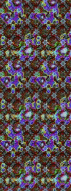 Çiçekli karalama şeklinde Raster çiçek deseni. Yumuşak, yaz çiçekleri kahverengi ve mavi renklerde. Raster illüstrasyonu.