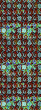 Raster Henna dövme stili. Tekstil, tebrik kartı, boyama kitabı, telefon kılıfı baskısı için kullanılabilir. Etnik Mandala süsü. Hint çiçekli desenli şal desenli..