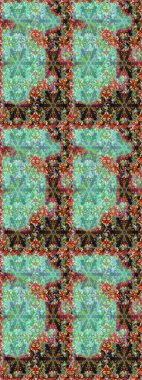 Küçük yeşil ve nötr çiçeklerle oldukça eski bir besin torbası deseni. Tekstil, kumaş, kapaklar, duvar kağıtları, baskı, paket, koleksiyon defteri, örgü, dekupaj için çiçek arkaplanı..