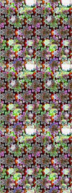 Robot resim. Küçük çiçekteki sevimli çiçek deseni. Raster illüstrasyonu.