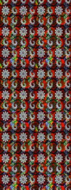 Kırmızı ve siyah çiçekli eskiz deseni, suluboya çiçek deseni, sevimli çiçek, duvar kağıdı, kart veya kumaş için fayanslı. Raster - stok.