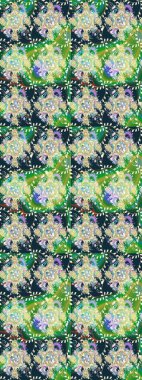 Raster illüstrasyonu. Mavi renkli şirin tekstil tarzında. Çiçek duvar kâğıdı. Çiçek arkaplan. Renkli çizim deseni.