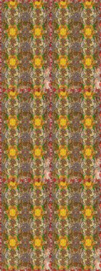 Motley illüstrasyonu. Robot resim. Moda baskıları için zarif bir şablon. Küçük çiçekte güzel bir desen. Çiçekli bahar çiçekleri. Küçük renkli çiçekler..