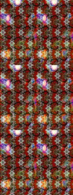 Raster illüstrasyonu. Çiçekli karalama şeklinde Raster çiçek deseni. Nazikçe, bahar çiçekleri kahverengi ve gri renklerde.