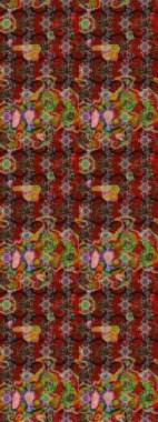 Renkli Bahar Teması eskiz kalıbı. Çocuk stili. Düz Çiçek Elementleri Tasarımı. Çiçekli çizim raster arkaplanı.