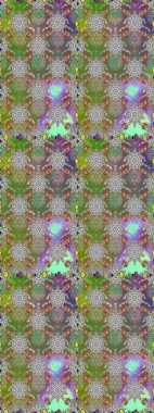 Tropik, dikişsiz çiçek deseni. Raster illüstrasyonu. Gri ve yeşil renkte çiçekler.