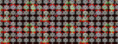 Küçük çiçekte güzel bir desen. Çiçekli bahar çiçekleri. Küçük renkli çiçekler. Moda baskıları için zarif bir şablon. Motley illüstrasyonu.