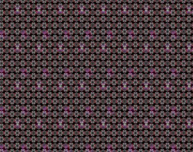 Raster illüstrasyonu. Çiçek desenli çizim. Siyah ve gri renkli çiçekler. Asya tekstil tarzında. Raster illüstrasyonu.