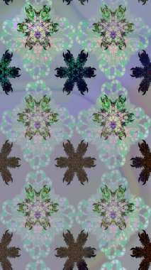 Gri renklerde. Gri renkli gri papatya deseni. Raster illüstrasyonu.