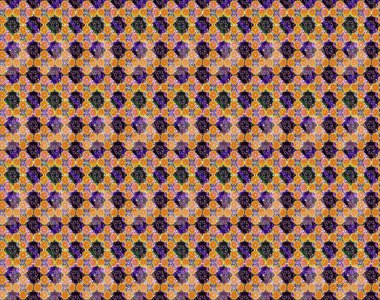 Renkli Yaz Temalı Kusursuz Arkaplan. Düz Çiçek Elementleri Tasarımı. Sevimli çiçek raster deseni. Sarı ve turuncu renkte çiçekler.