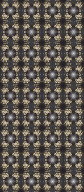 Noel, kar tanesi, yeni yıl 2019. Gri, bej ve kahverengi renklerde altın elementlerle kusursuz klasik desen.