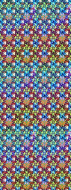 Mavi ve yeşil renkli çiçekler. Raster illüstrasyonundaki çiçek desenli çizim. Renkli Bahar Teması eskiz kalıbı. Düz Çiçek Elementleri Tasarımı.