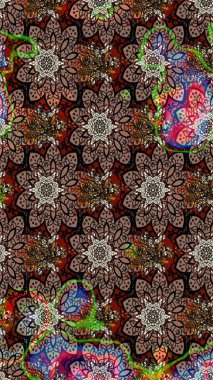 Kahverengi ve siyah üzerine çiçekler. Suluboya, elle çizilmiş. Eskiz arkaplan modeli. Raster stoku.