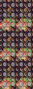 Renkli Bahar Teması eskiz kalıbı. Raster illüstrasyonu. Zentangle soyut çiçekleri. Karalama çiçeği. Düz Çiçek Elementleri Tasarımı. Şirin kumaş deseni.