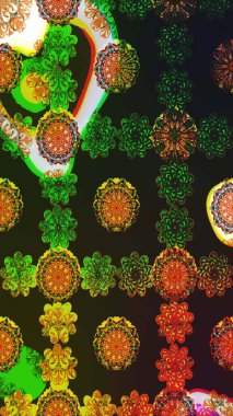 Sorunsuz çiçek deseni kaydırma kağıt, davet, el ilanı, afiş veya Web sitesi Web sitesi arka plan duvar kağıdı için kullanılabilir. Elle çizilmiş Raster resim. Parlak unsurları.