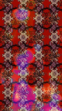 Manzaralı çiçek deseni. Çiçek kompozisyonu, el boyası, hassas şablon. Üst manzara, yumuşak kahverengi ve kırmızı renk tarzı. Sevgililer günü ve tebrik kartı konsepti için şık bir davet.