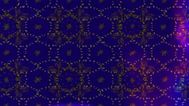 Renkli unsurlarla hareketli arka plan görüntüleri. Çiçekler. Eski model. Bayrak tarzı. Video kaydı. Şablon. Döngü. Kusursuz.. 