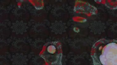 Renkli unsurlarla hareketli arka plan görüntüleri. Çiçekler. Eski model. Bayrak tarzı. Video kaydı. Şablon. Döngü. Kusursuz.. 