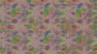 Renkli unsurlarla hareketli arka plan görüntüleri. Çiçekler. Eski model. Bayrak tarzı. Video kaydı. Şablon. Döngü. Kusursuz.. 