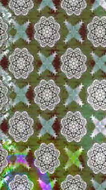 Renkli unsurlarla hareketli arka plan görüntüleri. Çiçekler. Eski model. Bayrak tarzı. Video kaydı. Şablon. Döngü. Kusursuz.. 