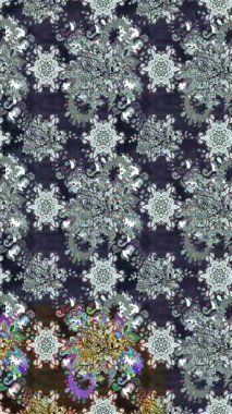 Renkli unsurlarla hareketli arka plan görüntüleri. Çiçekler. Eski model. Bayrak tarzı. Video kaydı. Şablon. Döngü. Kusursuz.. 