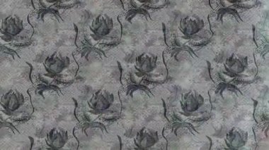 Renkli unsurlarla hareketli arka plan görüntüleri. Çiçekler. Eski model. Bayrak tarzı. Video kaydı. Şablon. Döngü. Kusursuz.. 