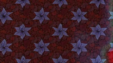 Renkli unsurlarla hareketli arka plan görüntüleri. Çiçekler. Eski model. Bayrak tarzı. Video kaydı. Şablon. Döngü. Kusursuz.. 