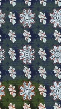 Renkli unsurlarla hareketli arka plan görüntüleri. Çiçekler. Eski model. Bayrak tarzı. Video kaydı. Şablon. Döngü. Kusursuz.. 