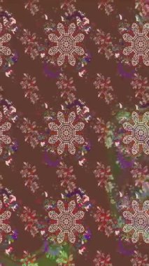 Renkli unsurlarla hareketli arka plan görüntüleri. Çiçekler. Eski model. Bayrak tarzı. Video kaydı. Şablon. Döngü. Kusursuz.. 