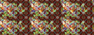 Modern stil dokusu. Çiçek desenli raster, kahverengi ve yeşil çizgi grafik deseni soyut raster arkaplan.