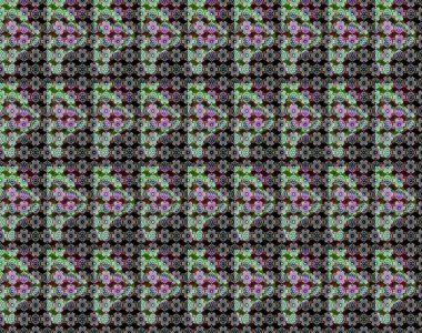 Çiçekli güzel suluboya desen. Siyah ve nötr renklerde. Raster illüstrasyonu.