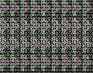 Çiçekli güzel suluboya desen. Siyah ve nötr renklerde. Raster illüstrasyonu.