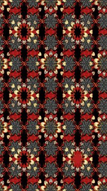 Eskiz klasiği. Raster Şirin kumaş deseni. Renkli Bahar Teması eskiz kalıbı. Düz Çiçek Elementleri Tasarımı.