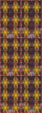 Raster illustration. In sketch style brown and green colors. Raster illustration. Seamless floral pattern with cute doodles flowers. Collection of hand drawn flowers and plants.