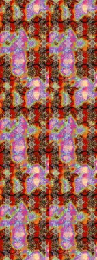 Flower eskiz arka planı. Şatafatlı bahar bahçesi dokusu. Raster illüstrasyonu. Çiçek deseni.