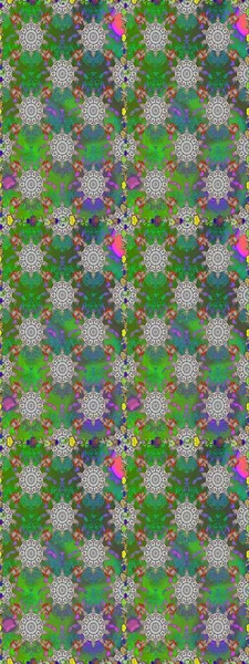 Sevimli çiçek raster deseni. Düz Çiçek Elementleri Tasarımı. Renkli Bahar Temalı Kusursuz Arkaplan. Yeşil renkte çiçekler.