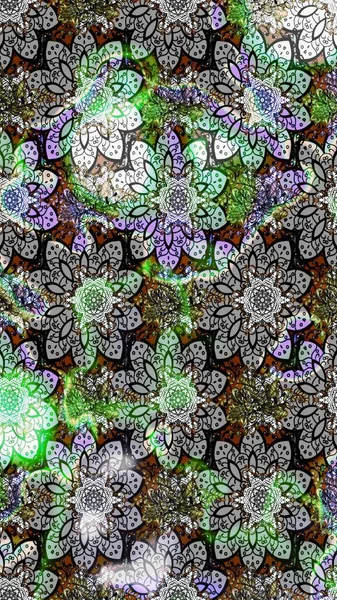 Vadinin gri ve nötr renklerinde çiçekleri. Raster çiçek desenleri çiziyor..