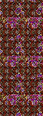 Organik elementler. Raster deseni. Botanik çizim kalıbı. Suluboya etkisi.