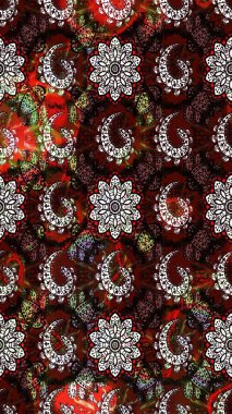 Düz Çiçek Elementleri Tasarımı. Çiçekli eskiz çizimi. Renkli Yaz Temalı eskiz kalıbı. Kahverengi ve siyah renkte çiçekler.