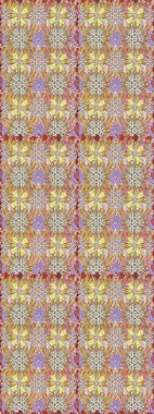 Renkli Bahar Temalı Kusursuz Arkaplan. Düz Çiçek Elementleri Tasarımı. Çiçekler bej ve nötr renklerde. Çiçekle kusursuz desen.