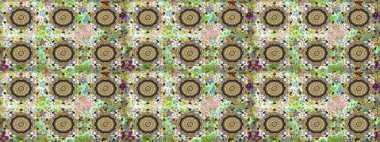 Şirin çiçekler. Raster Moda kumaş deseni. Çizgi çizimi deseni.